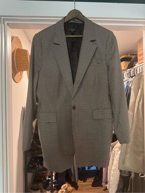 Banana Republic Houndstooth Oversized Sport Coat